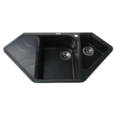 Гранітна мийка Globus Lux GARDA 1000х500-А0002, чорний
